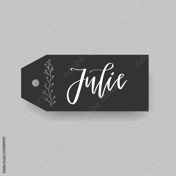 Fototapeta Common female first name on a tag