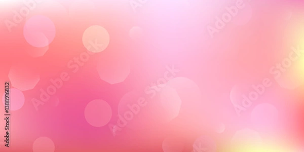 Fototapeta Abstract pink background with bokeh
