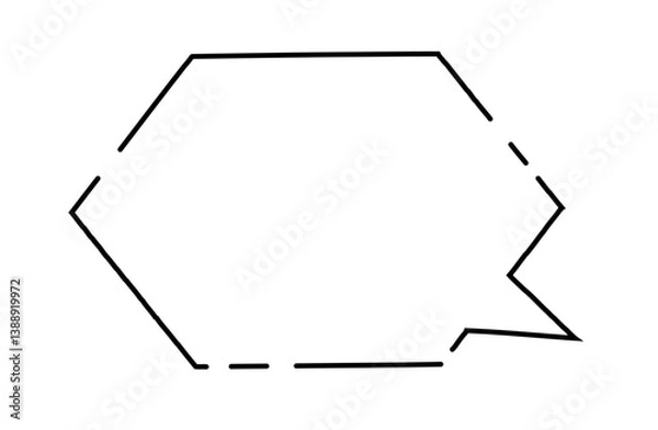 Obraz 破線の多角形吹き出し