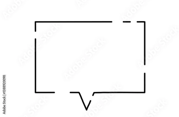 Obraz 破線の四角吹き出し