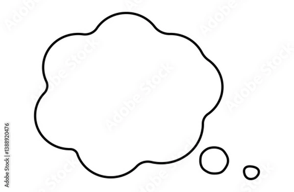 Fototapeta もくもく吹き出し