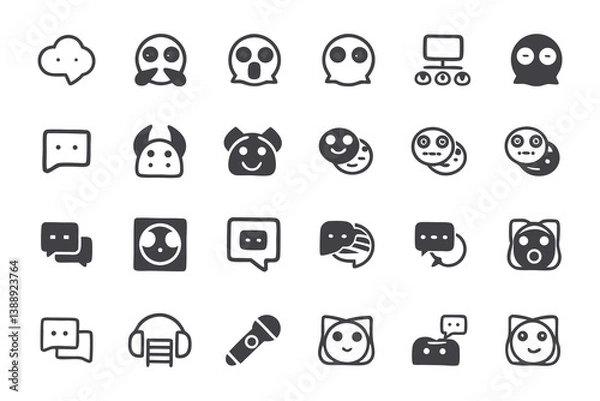 Fototapeta Discord icon set