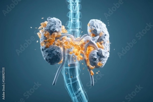 Obraz Human body surrounded by bright orange and white smoke creating a dramatic and artistic visual representation of life