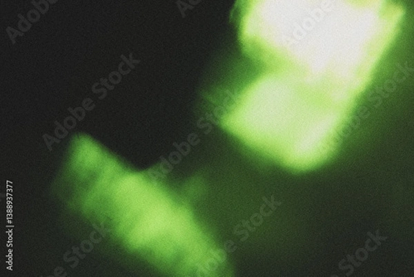 Obraz Glitch Green Abstract blurred grainy gradient background texture Digital Pixel Noise Glitch Error Damage. Dark Green rough surface glitch noise texture with artifacts dust.
