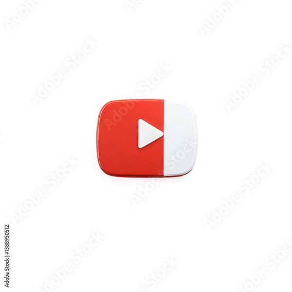 Obraz play button on white background