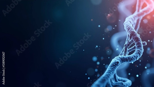 Fototapeta Elegant Wallpaper Design: Futuristic Genetic Advancements & Biomedical Technologies with Generous Empty Space and Delicate Digital Gradients for High-Quality Photo Stock