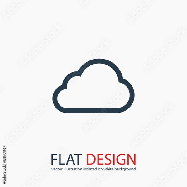 Fototapeta  cloud icon, vector illustration. Flat design style