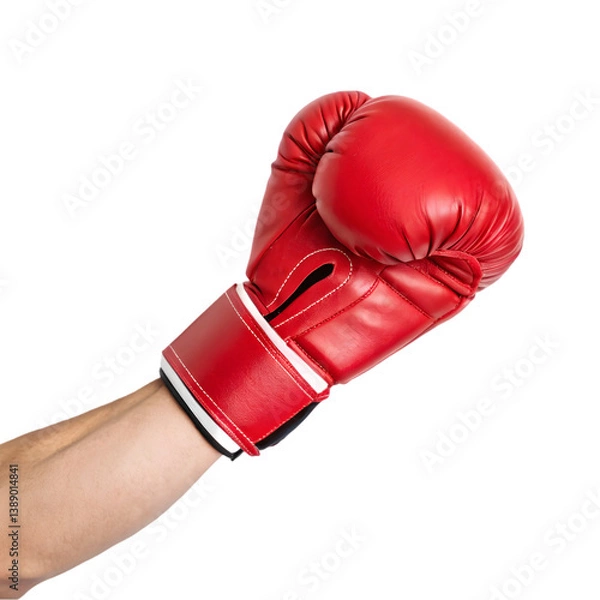 Obraz Red boxing gloves isolated on white background