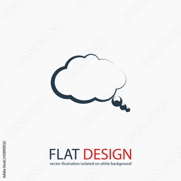 Obraz comic speech bubbles icon, vector illustration. Flat design style