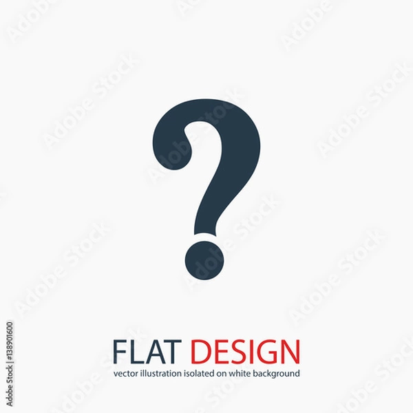 Fototapeta Question mark sign icon, vector illustration. Flat design style 