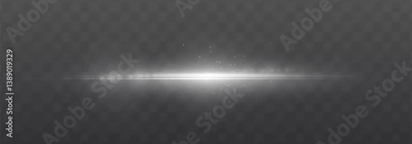 Obraz White horizontal lens flares pack. Laser beams, horizontal light rays. Collection effect light White line png. Beautiful light flares. Glowing streaks on light background.	
