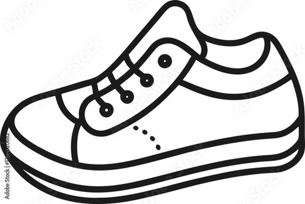 Obraz kid shoe outline icon