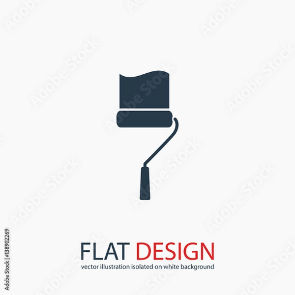 Fototapeta roller icon, vector illustration. Flat design style