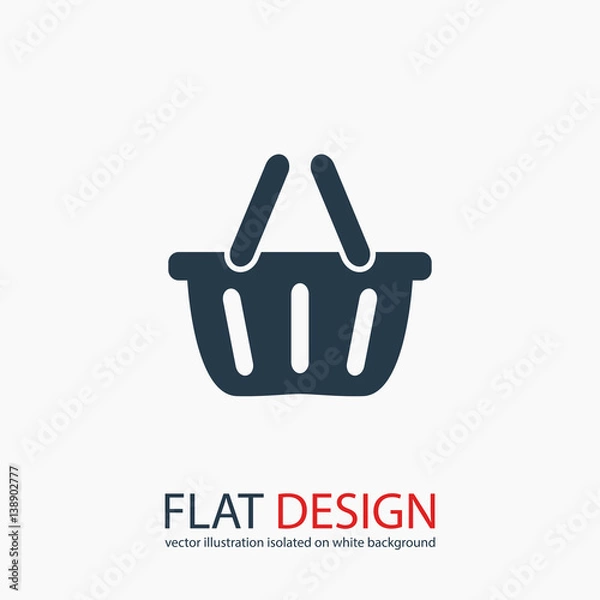 Fototapeta basket  icon, vector illustration. Flat design style