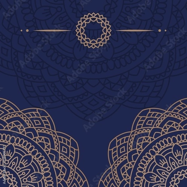 Fototapeta Oriental pattern with mandala..