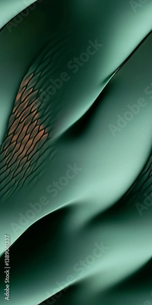 Obraz Abstract green waves with textured patterns