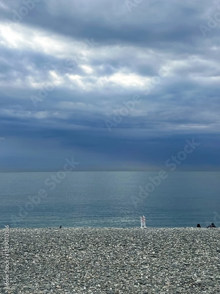 Fototapeta Black Sea in autumn in Sochi