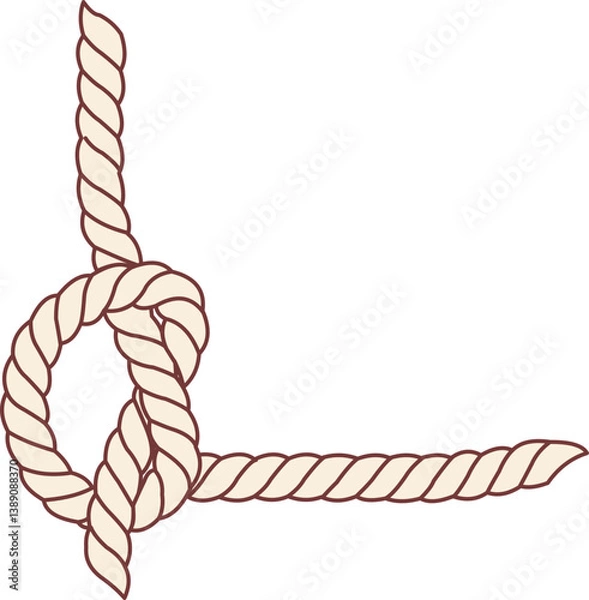 Obraz Rope border and corner