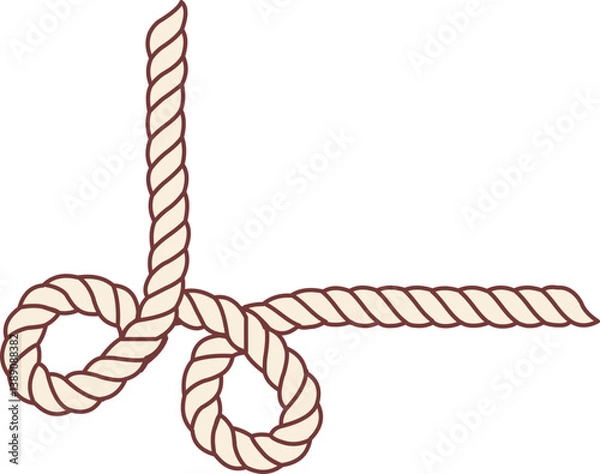 Fototapeta Rope border and corner