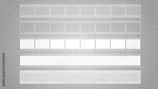 Obraz 白ライン・線画スタイルのフィルム風テロップベース素材