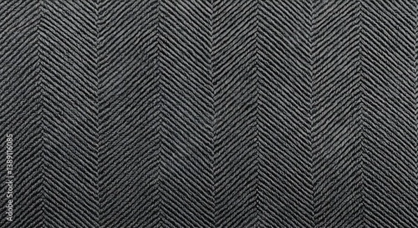 Obraz Close-up shot of a woven fabric texture with a repeating chevron pattern.