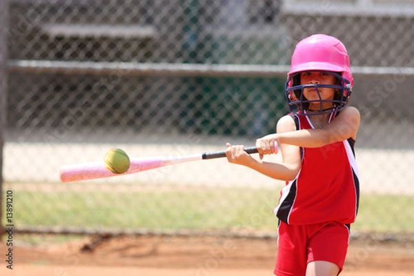Obraz Dziewczyna gra w softball