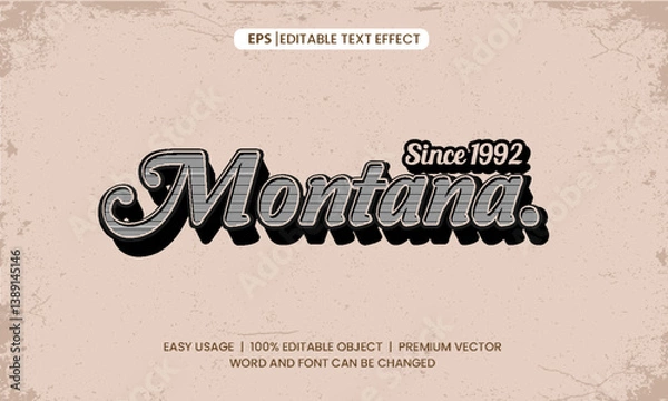Fototapeta Vintage Editable text freevector effect