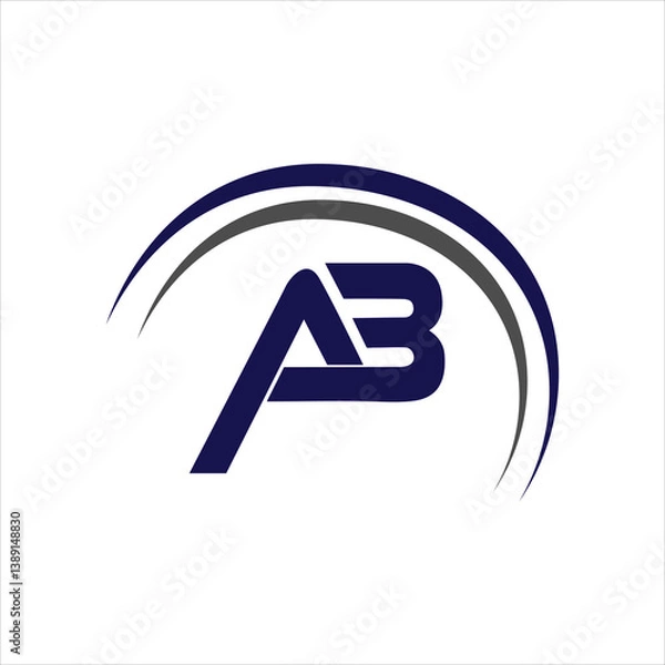 Obraz Monogram AB Logo Design Vector
