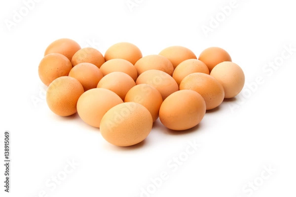 Fototapeta Eggs isolated on a white background