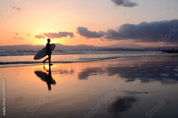 Fototapeta 湘南の夕日