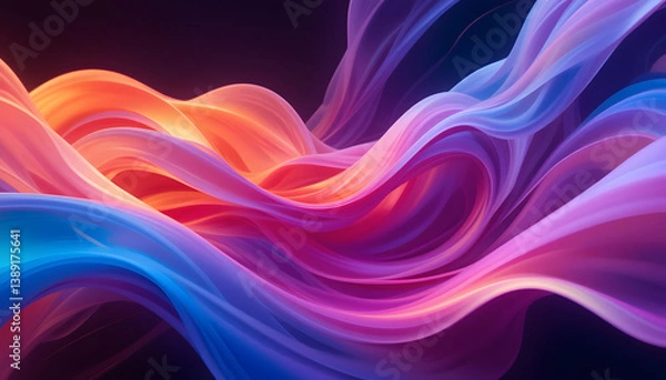 Obraz Big Neon Wave Background