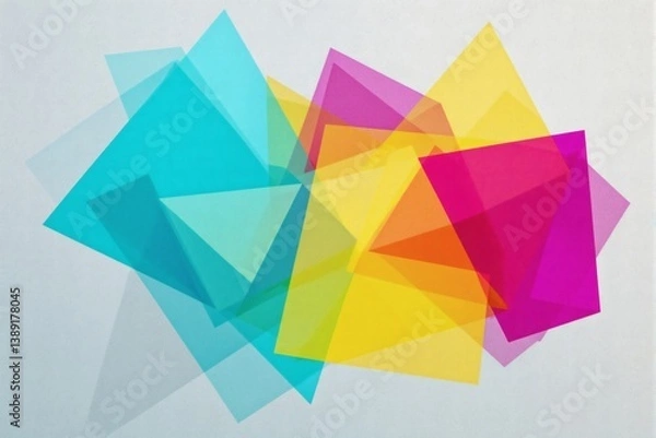 Obraz Abstract Colorful Overlapping Transparent Geometric Shapes Design Background