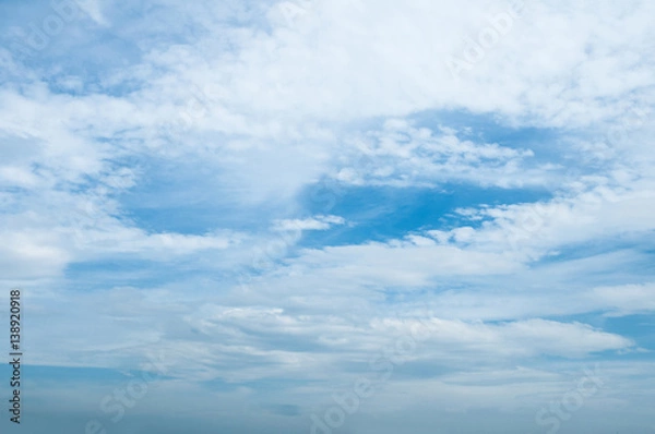 Obraz Blue sky and white cloud, view