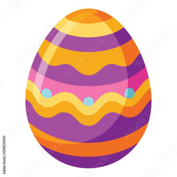 Obraz easter egg on white background