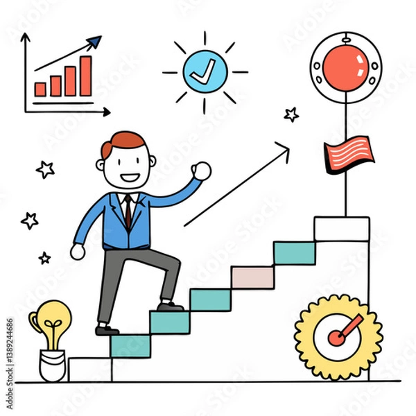 Obraz business man and business concept