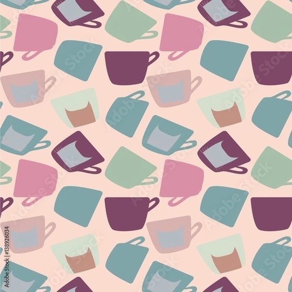 Fototapeta cups pattern