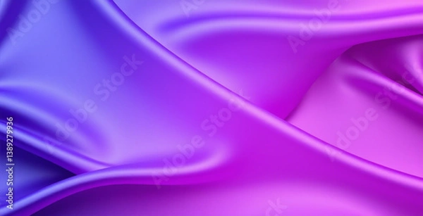 Fototapeta Dark blue purple pink silk satin. Abstract elegant background for design. Color gradient. Silky smooth fabric.