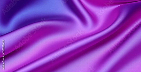 Fototapeta Dark blue purple pink silk satin. Abstract elegant background for design. Color gradient. Silky smooth fabric.