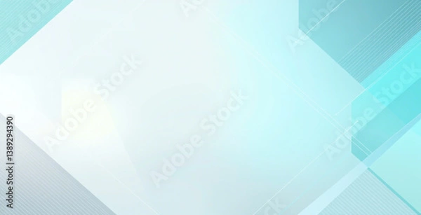 Fototapeta Light pastel soft pale dusty gray blue green turquoise cyan silver white abstract pattern background. Geometric. Line stripe angle facet triangle fold. Color gradient.Noise grain.Business, tech.Design