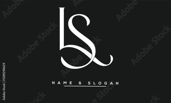 Obraz SL, LS  Abstract Letters Logo Monogram