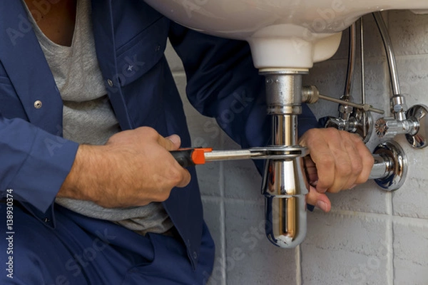 Obraz Klemptner bei der Arbeit