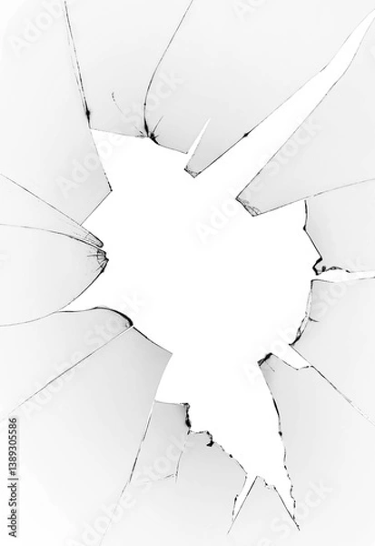 Obraz hole in the broken glass