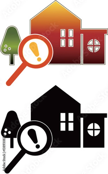 Fototapeta 直感的な家探しのイラスト