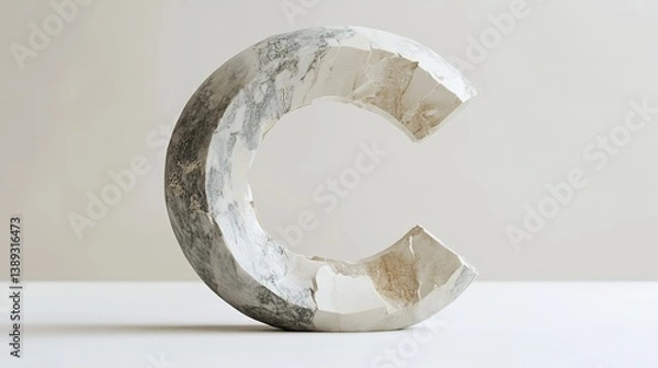 Fototapeta metal font number 0