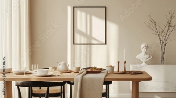 Fototapeta Eucalyptus Clock and Art By Generated AI