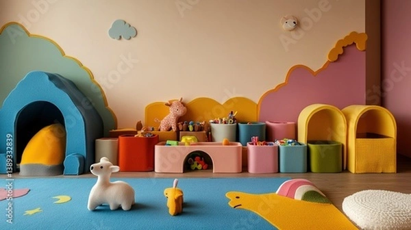 Fototapeta children room with a window
