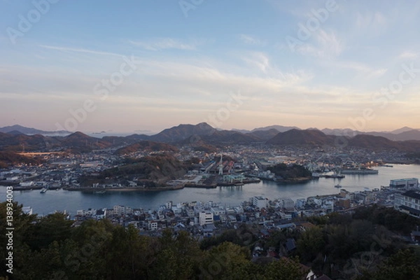 Fototapeta 尾道　夕焼け