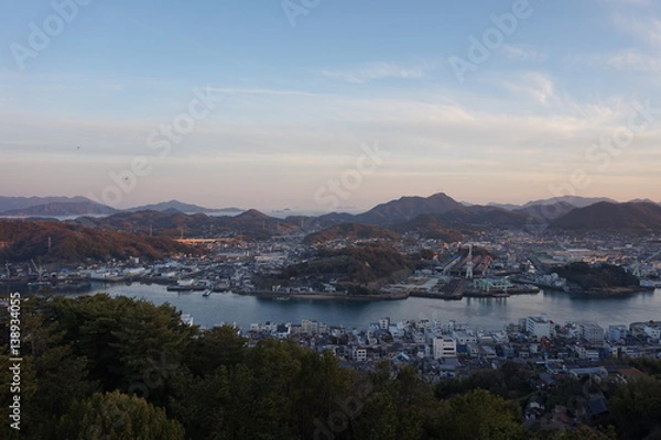 Fototapeta 尾道　夕焼け