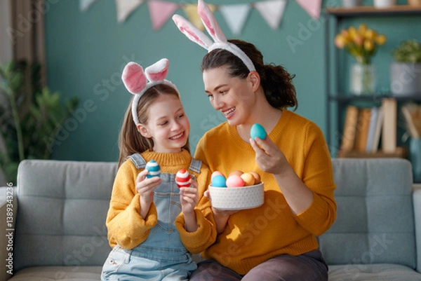 Obraz family preparing for Easter