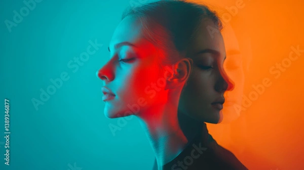 Fototapeta  Abstract Concept of Identity and Mental Health